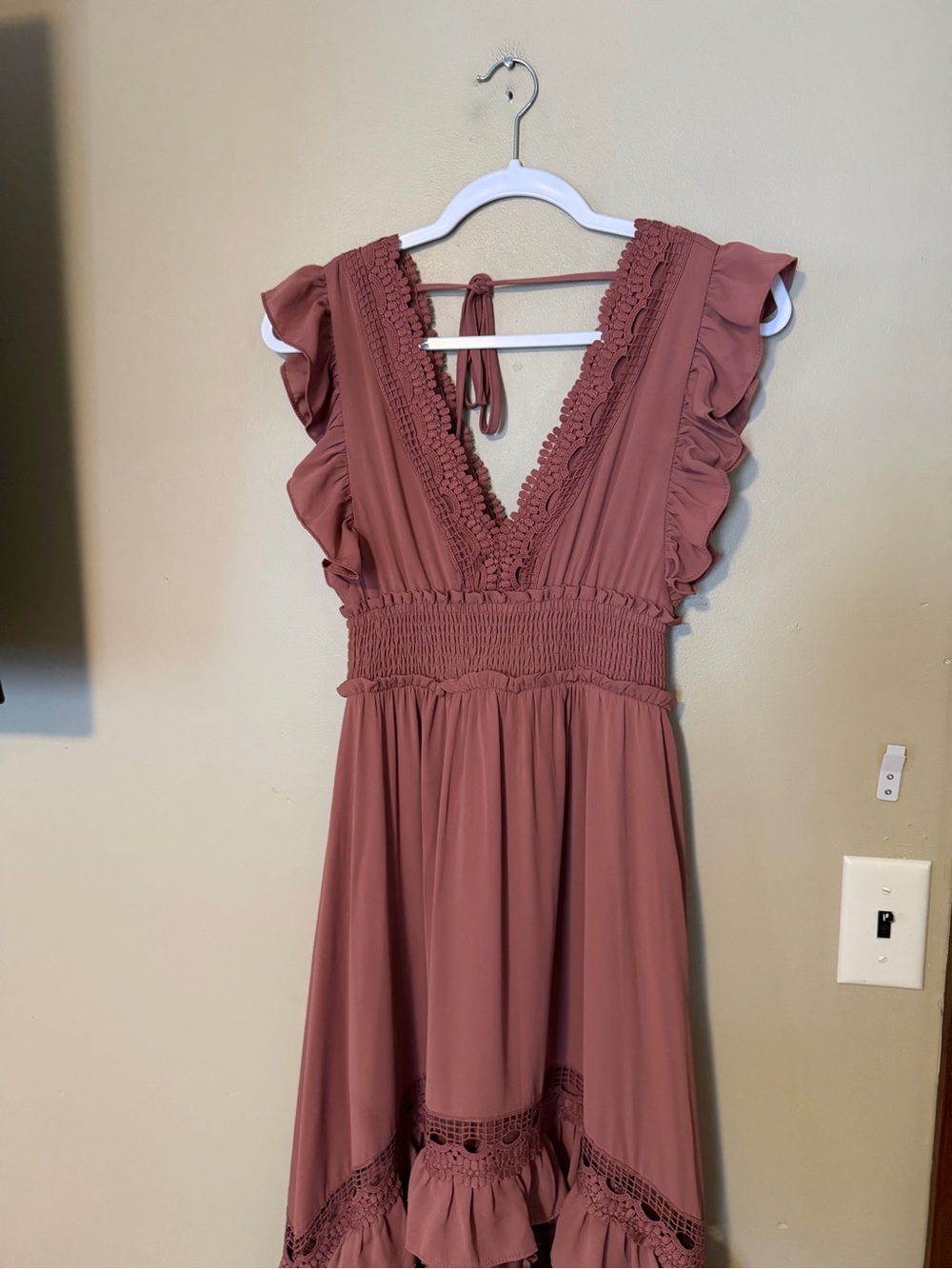 Baltic Born Jasmine Ruffled V-Neck Maxi Dress - Picture 3 of 7